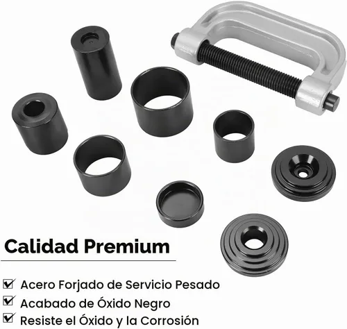 Vista 3 de Prensa de Rótula y Herramientas de Extracción de Juntas en U Herramienta de Servicio de Rótula Resistente con Adaptadores de Tracción en las 4 Azul