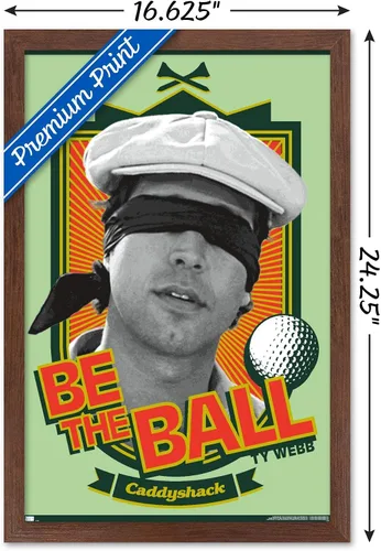 Vista 53 de Trends International Caddyshack - Póster de pared Be the Ball, 14.725 x 22.375 pulgadas, versión enmarcada de madera de granero