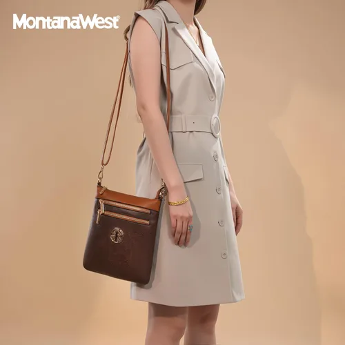 Vista 70 de Montana West Bolsos cruzados para mujer con múltiples bolsillos y correa ajustable