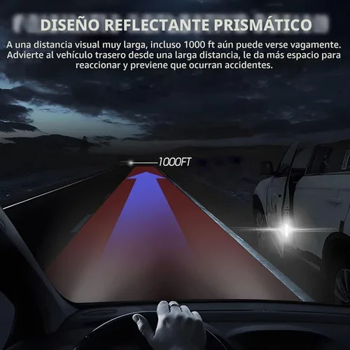 Vista 4 de Ziciner 4 piezas de pegatinas reflectantes para puertas de coche, advertencia de seguridad de visibilidad nocturna, tiras protectoras anticolisión