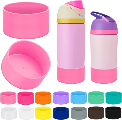 Vista 11 de 2 botas protectoras de silicona compatibles con Owala Kids de 16 onzas y 14 onzas, accesorios para 12 onzas, antideslizantes, resistentes a