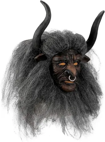 Vista 2 de Máscara de Halloween Cosplay Bull Demon King para una experiencia divertida y única