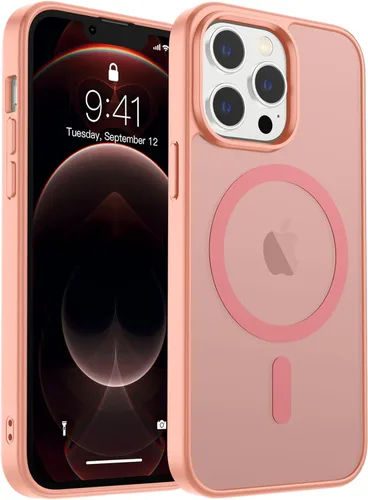 Vista 265 de zapica Funda magnética para iPhone Air, con protector de pantalla de vidrio templado, compatible con MagSafe, translúcida mate, a prueba de golpes