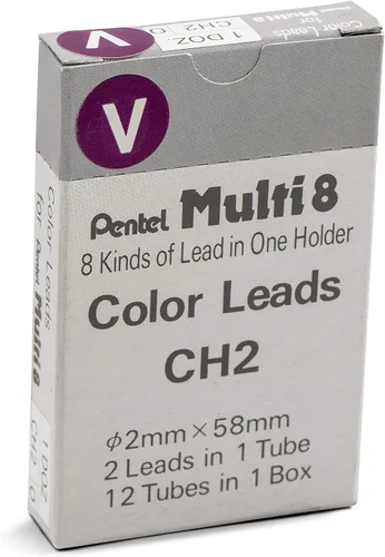 Vista 6 de Pentel Arts - Recambio de plomo para lápices de 8 colores, negro, 24 piezas de plomo (CH2-A)