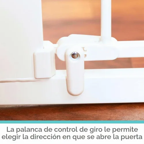 Vista 7 de Toddleroo by North States - Puerta de bebé con cierre automático de Bright Choice: Puerta de bebé montada a presión para puertas con mango que Blanco