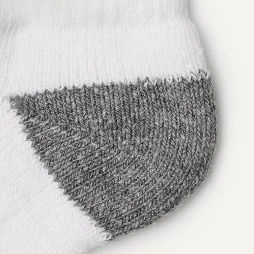 Vista 4 de Tienda Essentials - Calcetines unisex de algodón con corte bajo y acolchados para niños y niñas, 14 pares