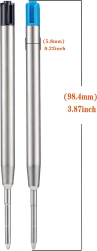 Vista 2 de Wikult - 15 repuestos de bolígrafo negro compatibles con bolígrafo Parker, punta media de 0.039 pulgadas, tinta alemana de escritura suave