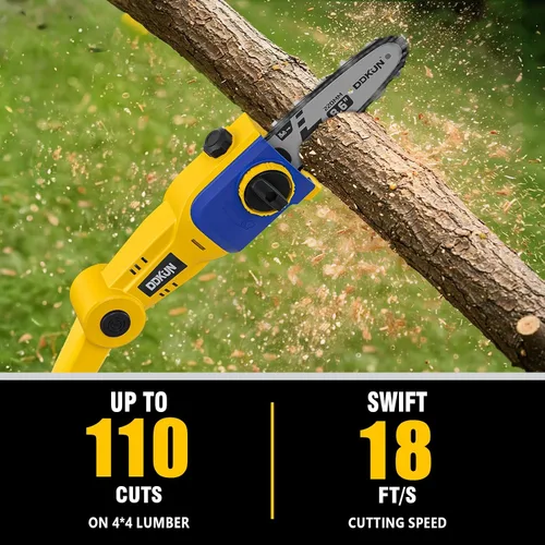 Vista 5 de Sierra de poste telescópica inalámbrica de 8.6 pulgadas para batería Dewalt de 20 V (solo herramienta), sierra de poste eléctrica de 14 pies