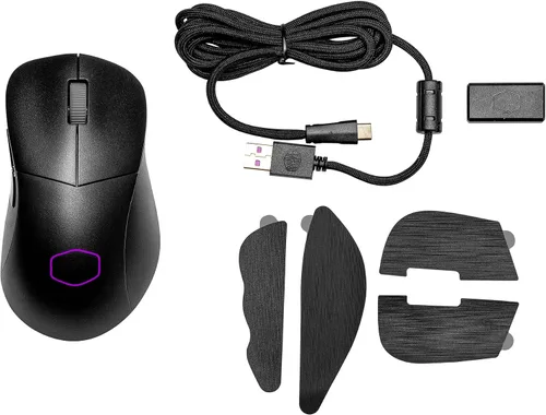Vista 18 de Cooler Master MM731 - Ratón inalámbrico para juegos negro, ajustable de 19,000 DPI, palma, agarre de garra, 2.4 GHzBluetooth, sensor óptico PixArt