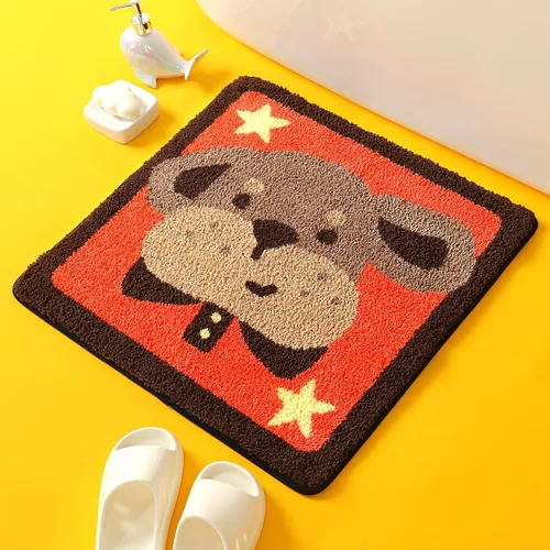 Vista 8 de Molesun Lindo tapete de baño de oso, tapete de baño antideslizante y suave, divertido tapete de microfibra de felpa absorbente de agua