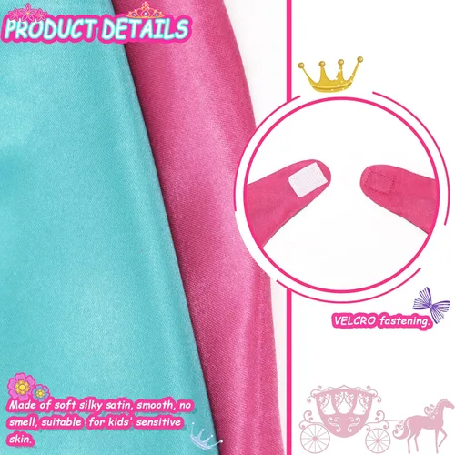 Vista 6 de Disfraz de princesa de tul para niñas pequeñas con corona pelucas de fiesta accesorios para regalos