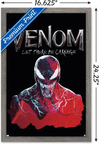 Vista 3 de Trends International Marvel Venom: Let There be Carnage - Póster de pared negro y rojo