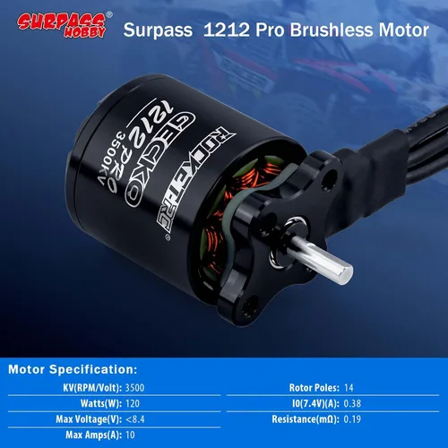 Vista 5 de Surpass Hobby 1212 3500KV Motor sin escobillas con 25A sin escobillas Esc Combo para 1/30 Axial SCX30
