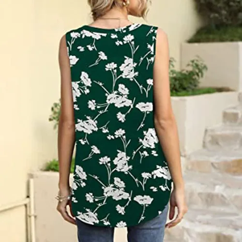 Vista 5 de Tops de verano para mujer, blusas de manga corta para mujer, blusas holgadas de verano para mujer