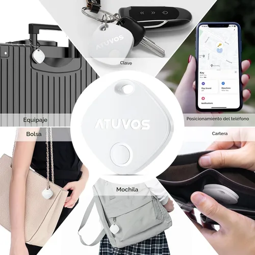 Vista 9 de Etiqueta de seguimiento Air Tracker de ATUVOS Paquete de 1, rastreador de equipaje con Bluetooth funciona con la aplicación Apple Find My