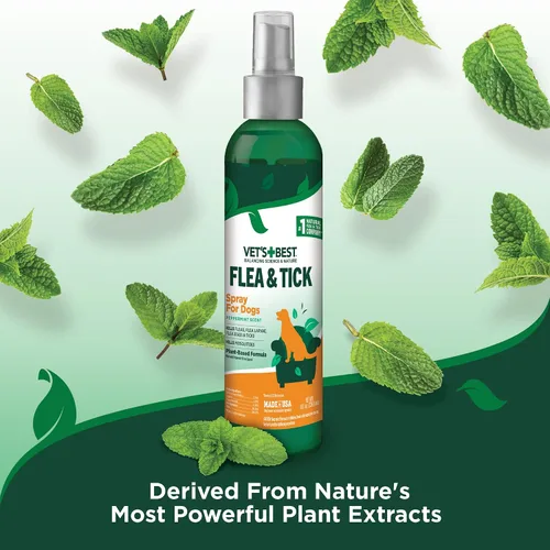 Vista 6 de Vet's Best Spray para pulgas y garrapatas para perros, aerosol a base