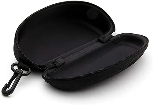 Vista 5 de alladaga Paquete de 3 fundas con cremallera para lentes y gafas de sol con mosquetón de plástico