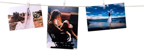 Vista 2 de 100 unidades de mini pinzas para fotos, pinzas para colgar en la pared, decoración para dormitorio, para fotos polaroid, obras de arte para niños