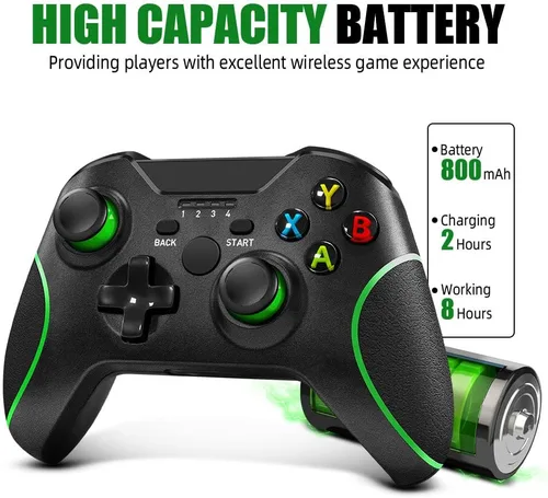 Vista 3 de Moofahom Controlador inalámbrico para Xbox One, Gamepad mejorado de 2.4 GHZ, compatible con Xbox OneOne SOne XSeries XSElitePC con sensor