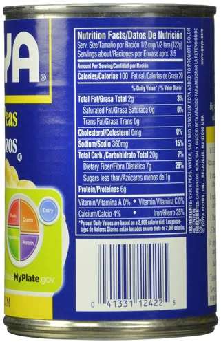 Vista 2 de Goya Chick Peas, 6 unidades, 15.5 onzas