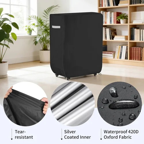 Vista 5 de Funda de cama enrollable resistente al agua, universal, plegable, con cremallera, protector a prueba de polvo, 39 pulgadas de largo x 15 pulgadas