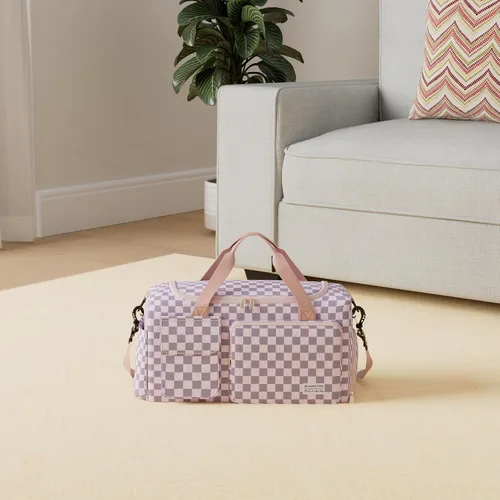 Vista 43 de Pequeña bolsa de gimnasio para mujer, bolsa de viaje con compartimento para zapatos