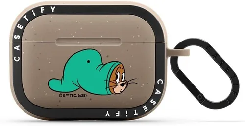 Vista 26 de CASETiFY AirPods Pro (1ª/2ª Gen) Estuche Bounce con Anillo [Colaboración Frozen] - Copo de Nieve de Anna - Taupe Mate
