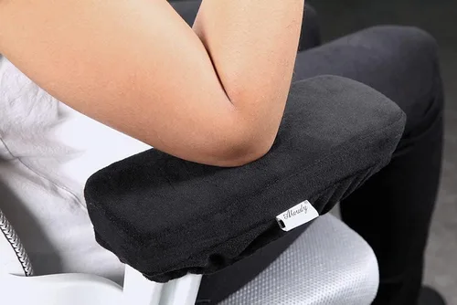Vista 7 de Aloudy Almohadillas ergonómicas de espuma viscoelástica para silla de oficina, cómodas fundas para reposabrazos de silla de juegos, para codos