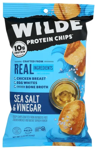 Vista 11 de Wilde Brands - Chips de pollo con vinagre de sal marina, 2.25 onzas (paquete de 2)