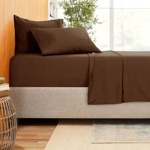 Vista 15 de Juego de ropa de cama de 800 hilos de 4 piezas, 100% algodón egipcio, sábana bajera de algodón de fibra larga, se adapta a colchones de hasta 12