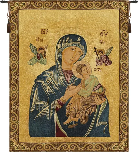 Vista 7 de Madonna Di Medjugorie - Tapiz italiano para colgar en pared, 6 pulgadas x 9 pulgadas, algodón/viscosa/poliéster por Raoul Vitale