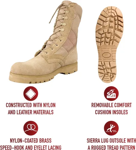 Vista 7 de Rothco G.I. Type Sierra Sole Botas tácticas