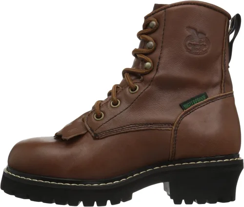 Vista 8 de Georgia arranque trabajo Boys 5" impermeable Logger Piel café gb00019