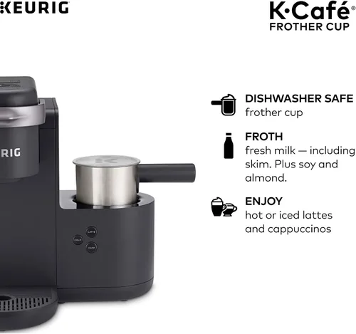 Vista 12 de Keurig Funciona con leche no láctea, espuma caliente y fría, solo cafeteras compatibles K-Café, 34 onzas, espumador de carbón