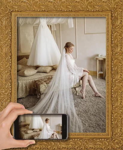 Vista 22 de ArtDirect Marco de madera ornamentado negro enmarcado personalizado de 12 x 12 pulgadas y tu foto o arte. Sube cualquier imagen y la imprimiremos