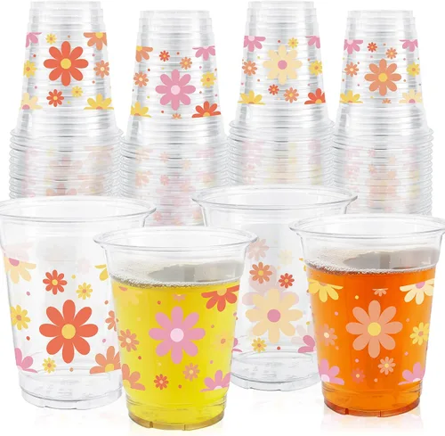 Vista 13 de ABURRORI 50 Piezas Vasos de Plástico de 12 Onzas Otoño Acción de Gracias, Vasos de Fiesta de Otoño Acción de Gracias con Estampado de Hoja de Arce