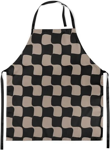 Vista 31 de jejeloiu Delantal de lunares rojos y blancos para mujeres y hombres, de 26 x 31 pulgadas, diseño retro de lunares