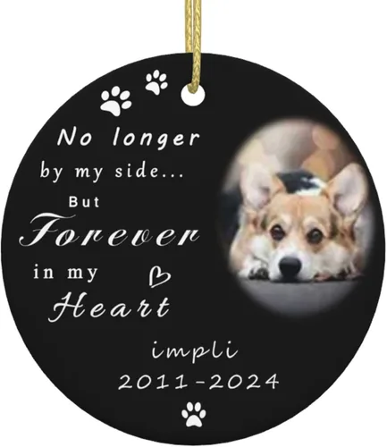 Vista 10 de Regalos conmemorativos personalizados para perros por pérdida de perro, adorno de corazón personalizado para mascotas, recuerdo conmemorativo