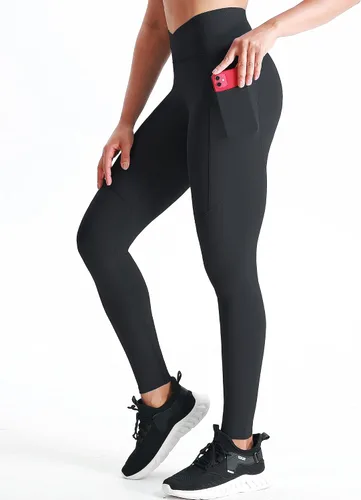 Vista 54 de Neleus calzas de yoga para mujer con bolsillo y cintura alta, para correr, con control de barriga