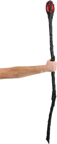 Vista 3 de Fun Costumes Warlock Red Weathered Staff Standard