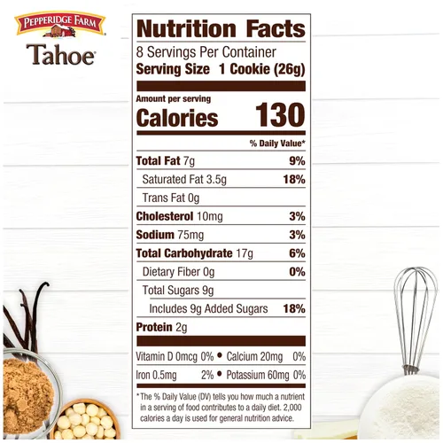 Vista 2 de Pepperidge Farm Tahoe Galletas crujientes de chocolate blanco y nuez de macadamia, bolsa de 7.2 onzas (8 galletas)