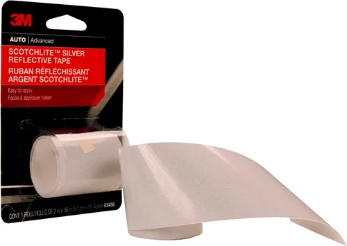 Vista 2 de Cinta reflectante Scotchlite 3M 2 x 36 in, color plata