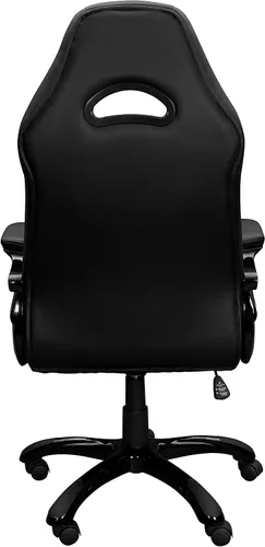 Vista 6 de Techni Mobili Silla ejecutiva de piel sintética con reposabrazos acolchados, silla de oficina de estilo de carreras ajustable en altura con control
