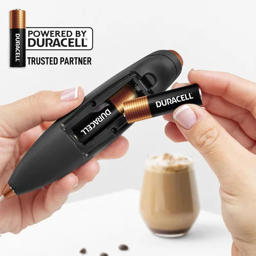 Vista 323 de Zulay Milk Boss Espumador de leche potente manual, hace espuma para latte, batidor para mezclar bebidas, café, miniespumador para capuchino, frappé