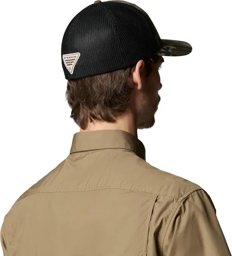 Vista 4 de Columbia Gorra unisex de malla de camuflaje PHG Signo Mossy Oak Bottomland/Negro/Phg
