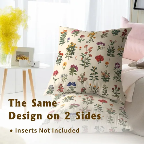 Vista 53 de Giwawa Juego de 2 fundas de almohada decorativas con diseño floral de girasol de 16 x 16 pulgadas, fundas de cojín decorativas para el hogar, sofá