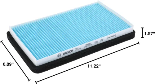 Vista 2 de Bosch Automotive 6066C - Filtro de habitáculo HEPA para Hyundai Azera 2006-2008, Hyundai Santa Fe 2007-2009, Hyundai Sonata 2006-2008, Kia Magentis