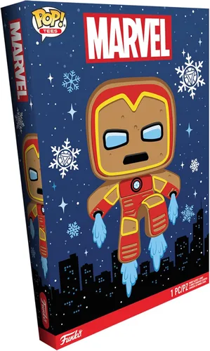 Vista 2 de Funko Pop! Boxed Tee: Marvel Holiday - Iron Man de pan de jengibre - 2XL