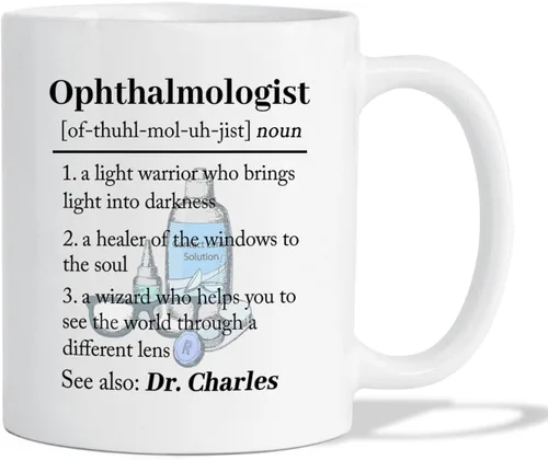 Vista 16 de Taza de café personalizada para oftalmólogo con texto en inglés "Thank You For Being An Awesome Oftalmologist", taza de café personalizada