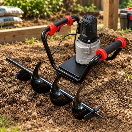Vista 6 de XtremepowerUS 1500W Post Hole Digger Earth Auger Hole Digger Electric Auger Herramientas de excavación Auger con 6 "Digging Auger Bit Set